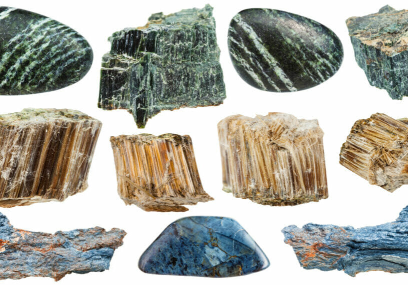 Naturally occuring asbestos minerals.